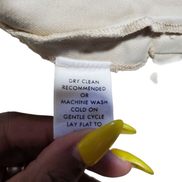 APIECE APART Womens Cropped Barrel Legs Overalls Jumpsuit Beige Size  L - Picture 8 of 8